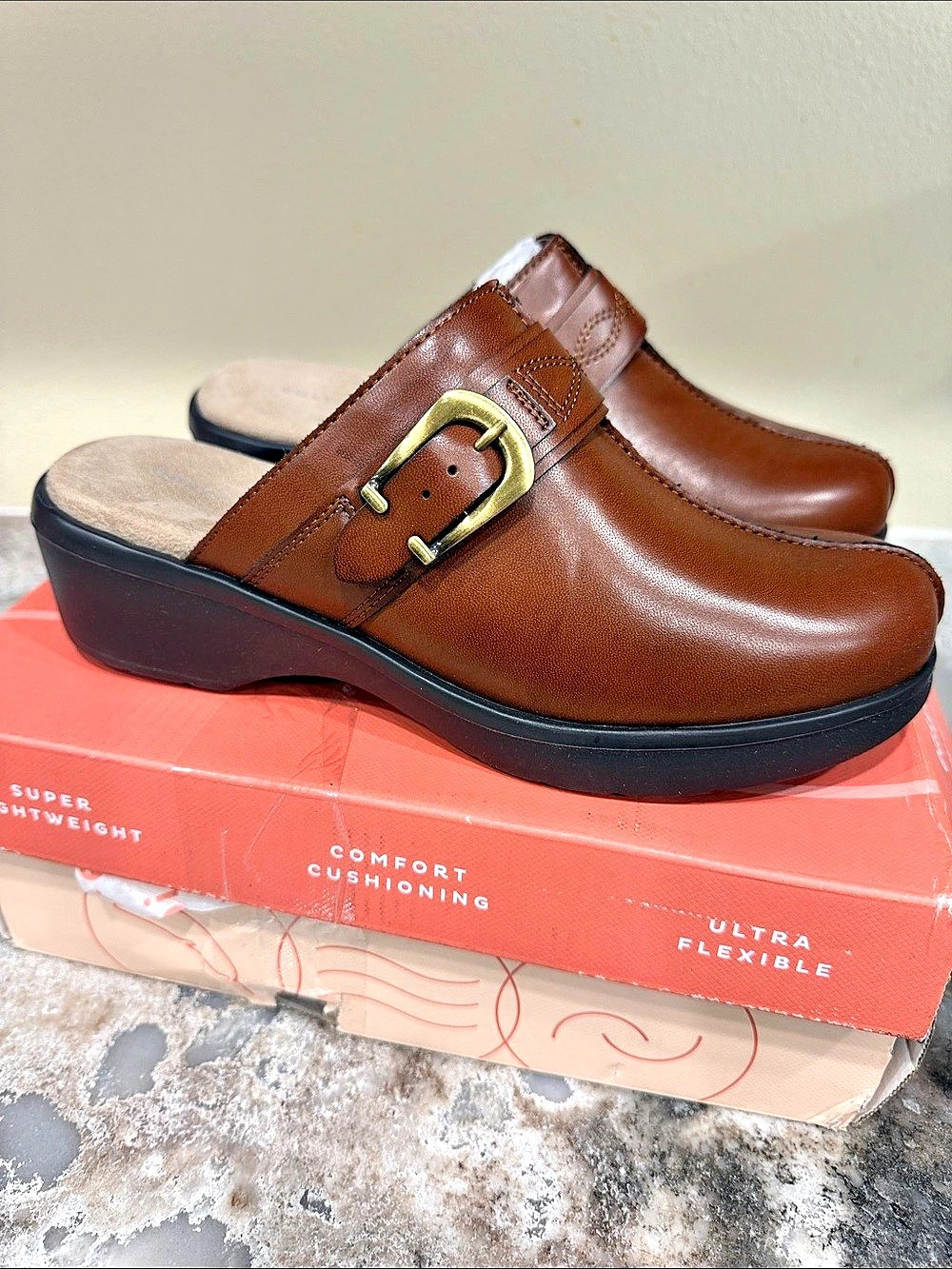 Easy Spirit ESP Polly 3M Brown Mules US 7.5 M